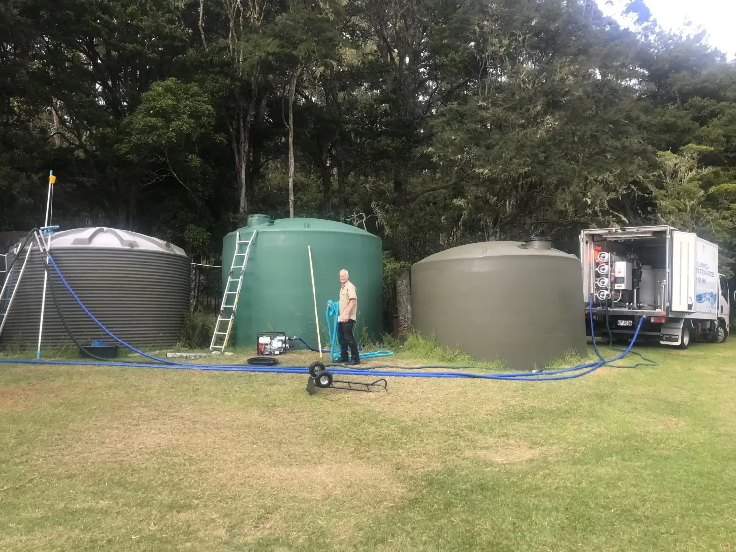 Busy Cleaning Water Tanks all over New Zealand!